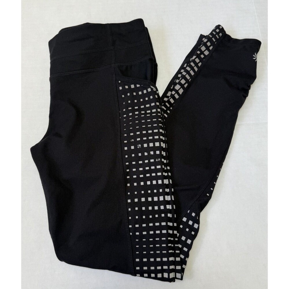 Athleta Women's Wind Warrior Reflective Leggings Size Medium Black